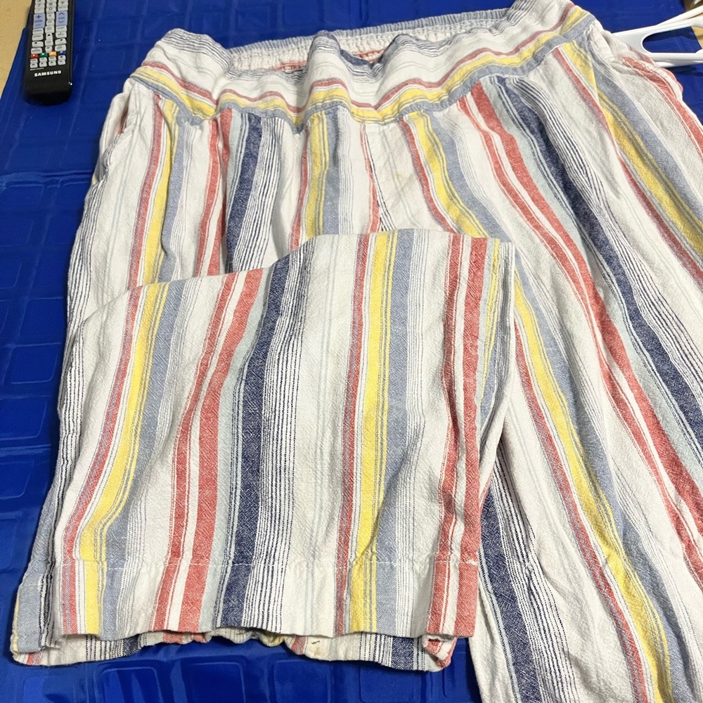 Wide leg linen pants